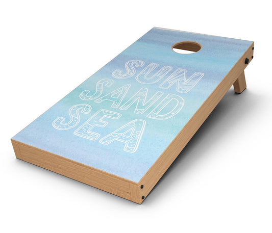 Sun Sand Sea CornHole Board Skin Decal Kit